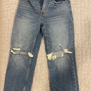 Abercrombie & Fitch Light Blue Distressed Boyfriend Jeans